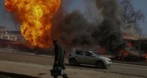 रूस ने यूक्रेन की राजधानी कीव के एक बिल्डिंग पर दागी मिसाइल कई लोगों की मौत